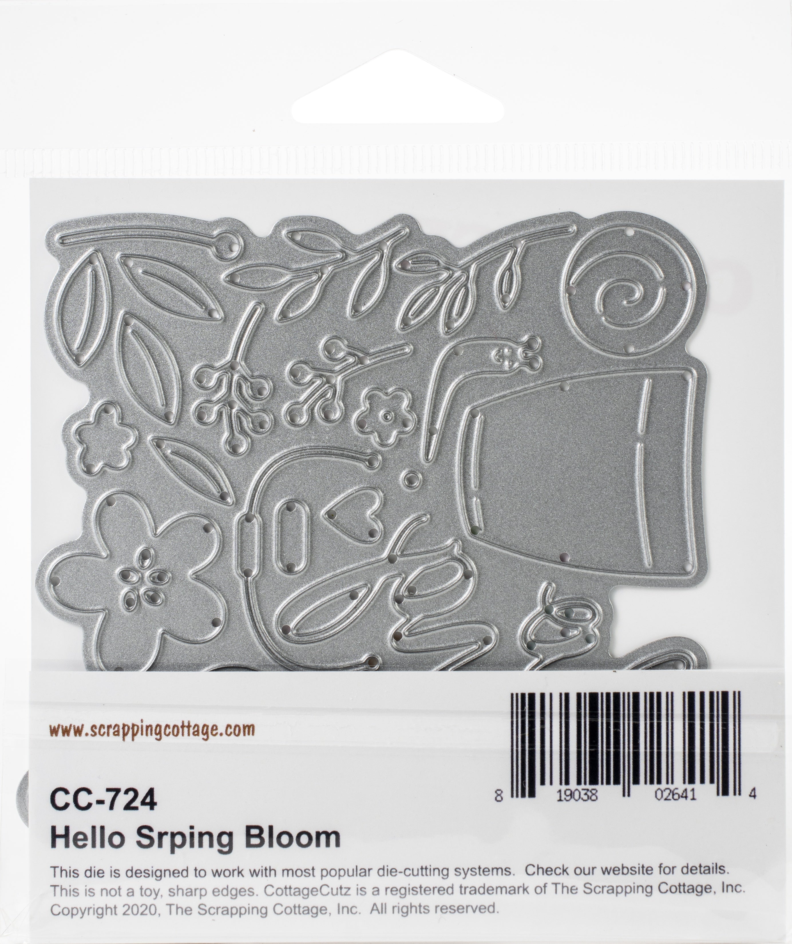 CottageCutz Dies - Hello Spring Bloom 1.1"X2.3"
