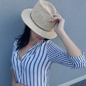 Cowboy raffia hat Fedora Secret