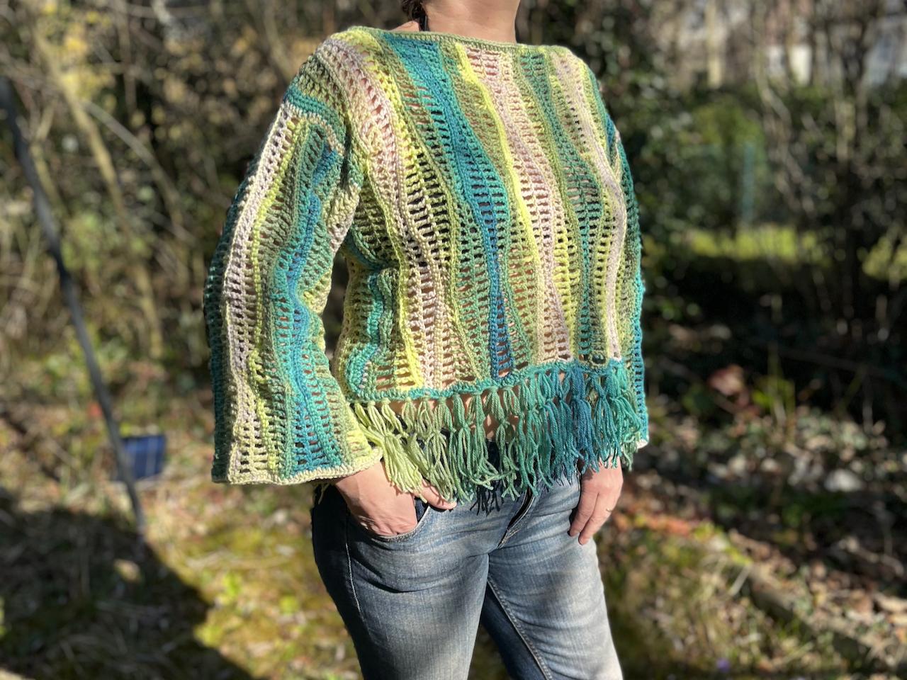 Häkelanleitung Sommersweater "Boho-Breeze"