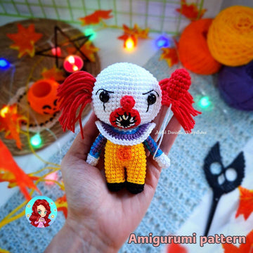 Pennywise amigurumi pattern (chibi version)