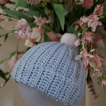 Knit Look Crochet Hat