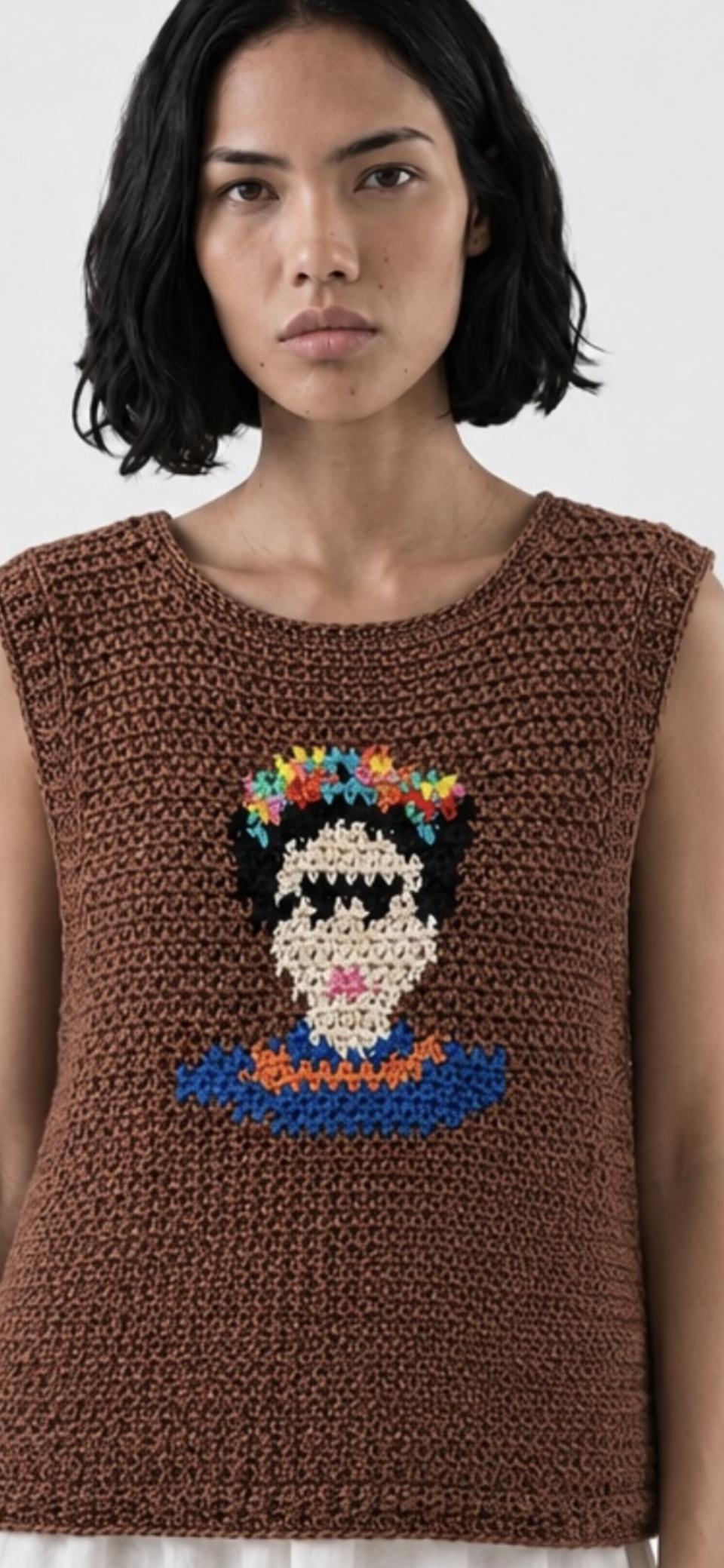 Frida Kahlo Crochet Tank Top