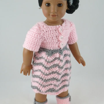 Reversible Chevron Dress - 18" American Girl Doll