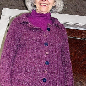 Plum Ribbed Cardigan