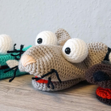 Crochet Pattern for the Hand Puppet Dog Bello, Cat Molly and the Crocodile!