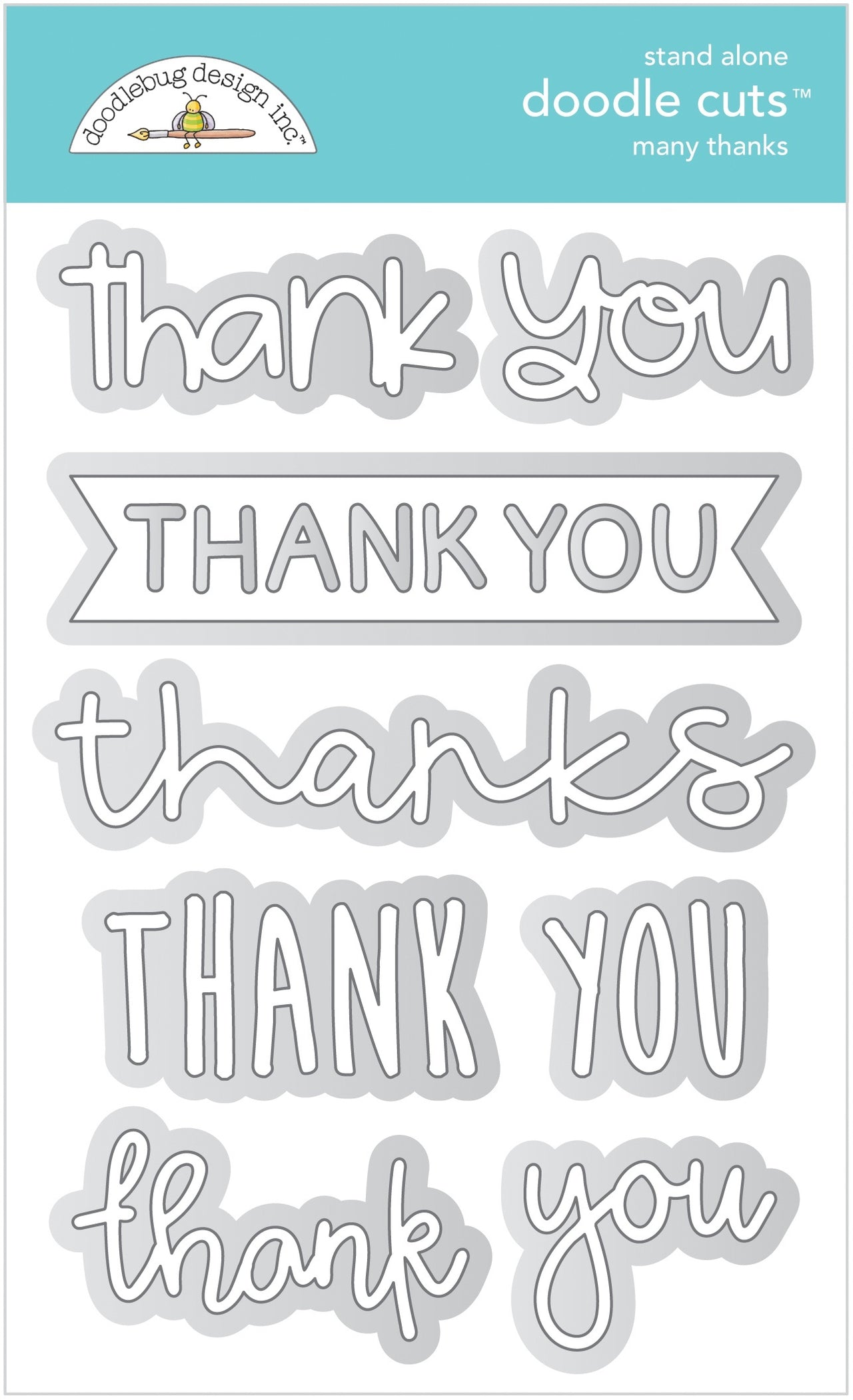 Doodlebug Doodle Cuts Dies - Many Thanks