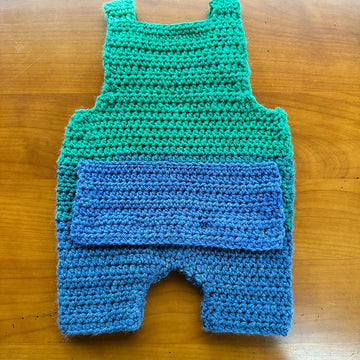 Baby Dungarees and Hat Set optional nappy flap