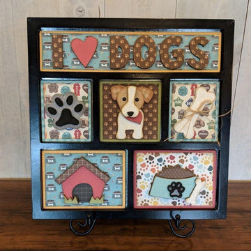 Foundations Decor Shadow Box Kit - I Love Dogs