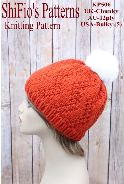 Knitting pattern womens hat #506
