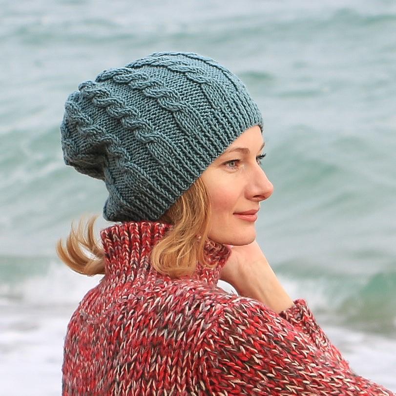 Knit Hat "Sea Wave"