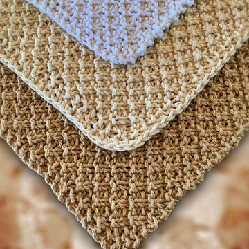 Textured Easy to Knit Scarf. Dishcloth and Coasters Pattern