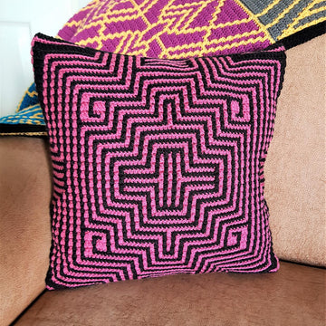 Mosaic Crochet Deco Illusion Cushion