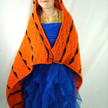 Anthem Tiger Hooded Blanket in Cascade Yarns Anthem - W735 - Downloadable PDF