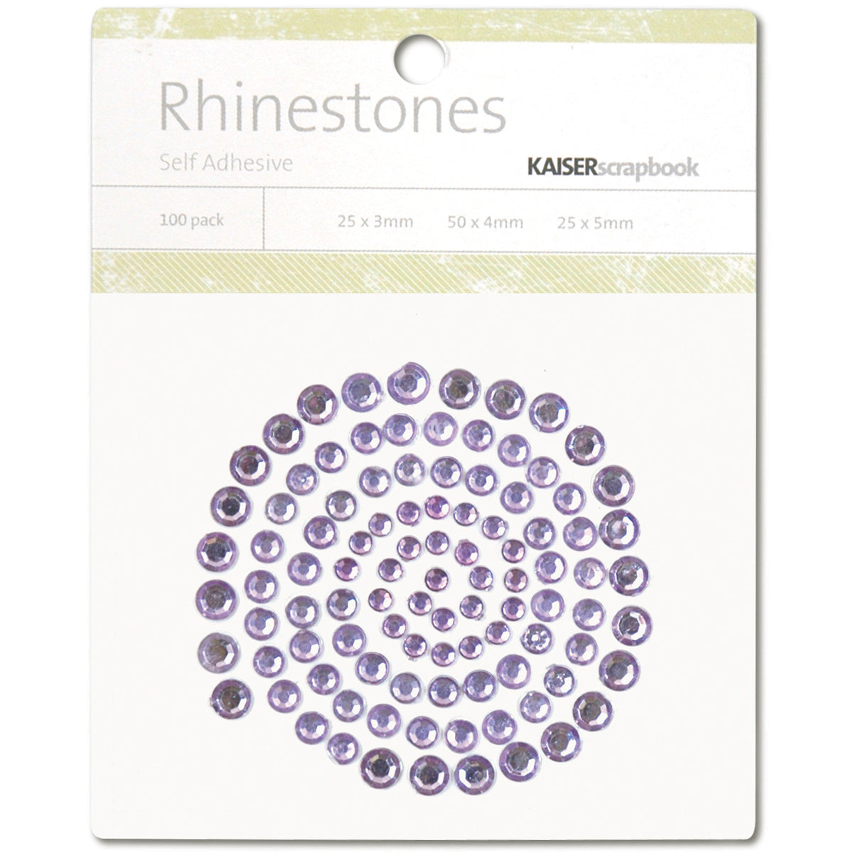 Kaisercraft Adhesive Rhinestones 100/Pkg - Lilac