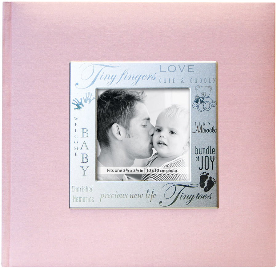 MBI Fabric Expressions Photo Album 8.5"X8.5" - Baby - Pink