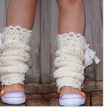 645, PEBBLE STITCH LACED UP LEGWARMERS, ANY SIZE