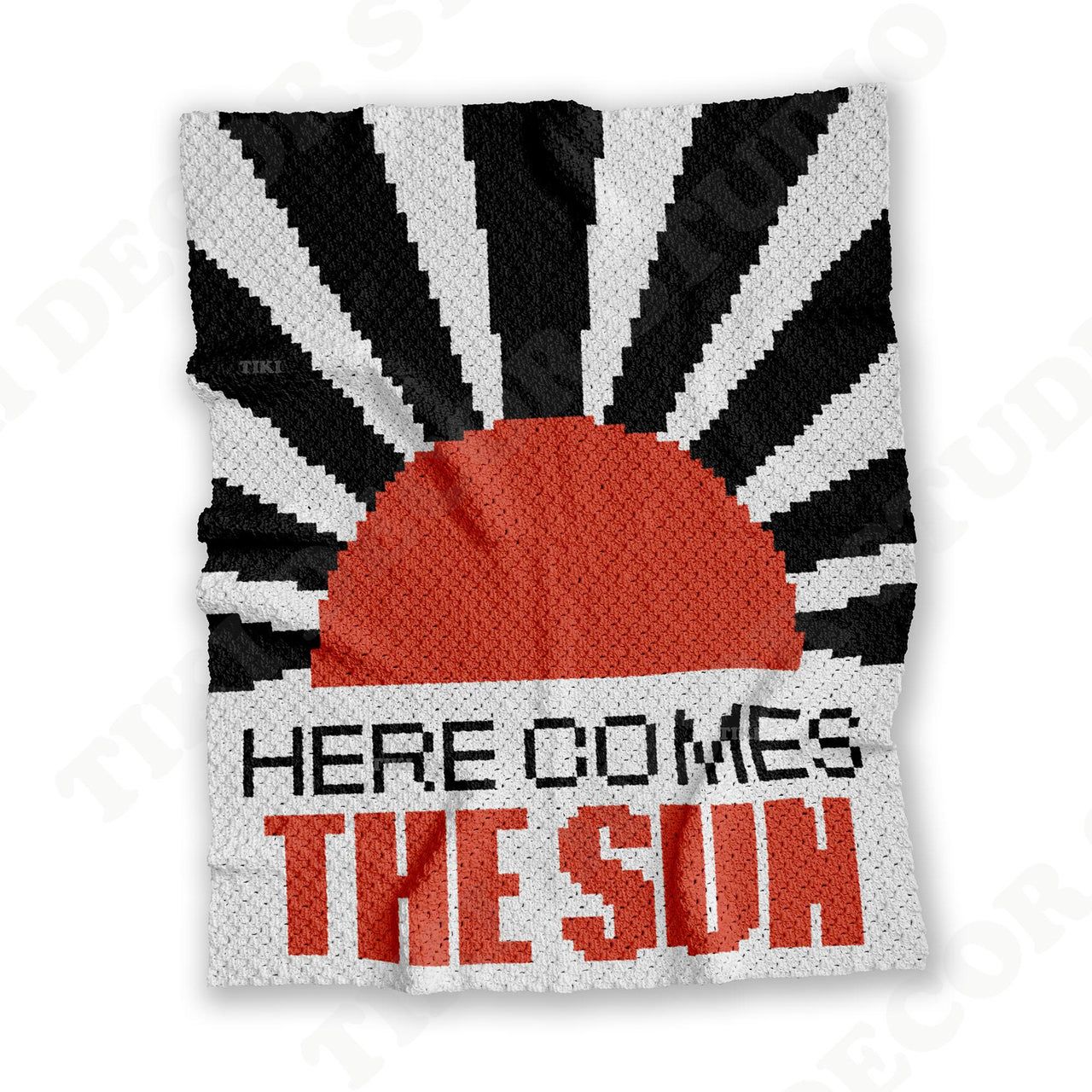 Here Comes The Sun Throw Blanket Home Decor C2C Crochet Pattern Abstract Stroller
