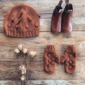 Popcorn Beanie and Mittens