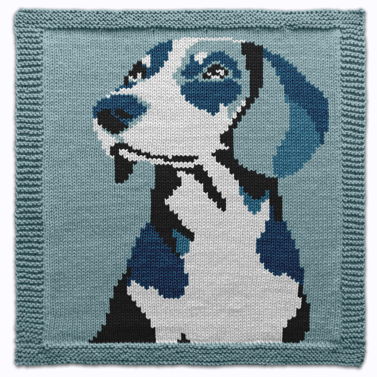 Dachshound Square Knitting Pattern