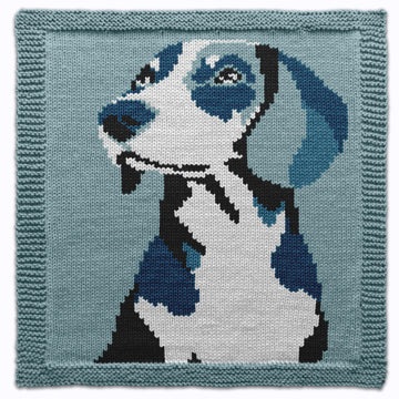 Dachshound Square Knitting Pattern