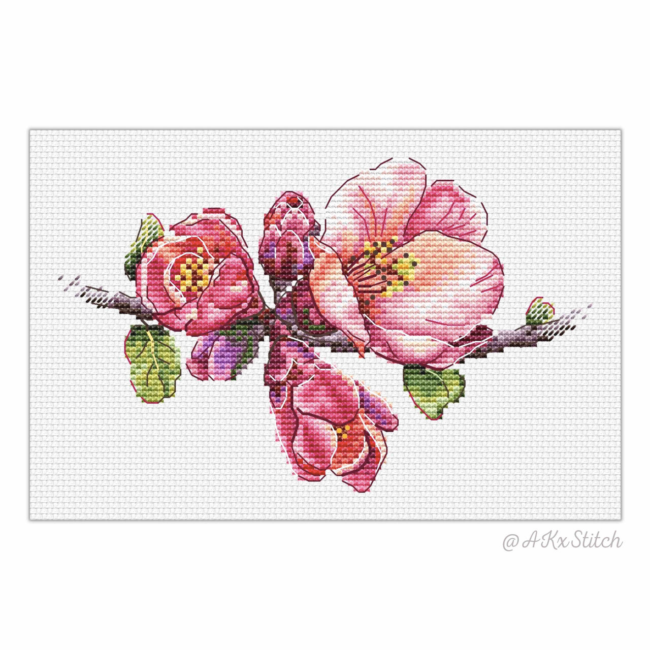 Apple Blossom Cross Stitch PDF Pattern