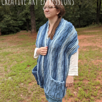 Sea Breeze Pocket Shawl