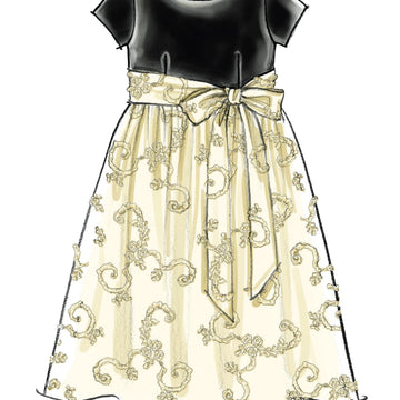 McCall's Children's/Girls' Lined Dresses and Sash M5795 - Sewing Pattern