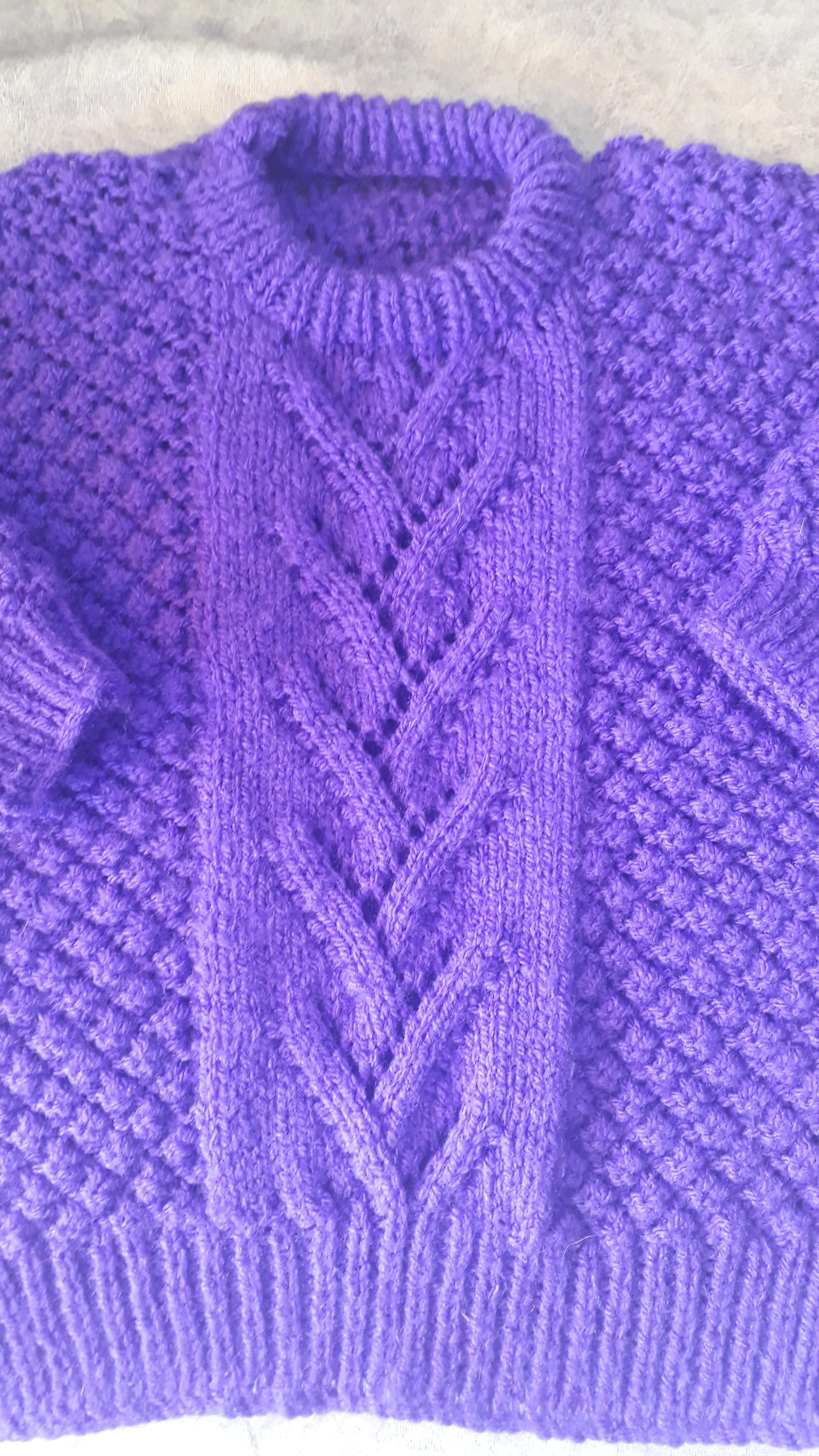 Blackberries and Lace Sweater