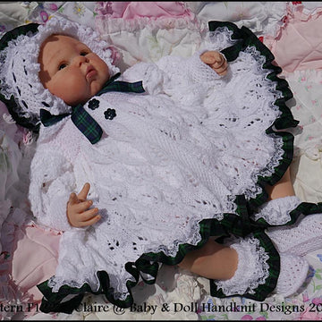 Leaf and Bud Matinee Set 16-22” doll (preemie-3m+ baby)