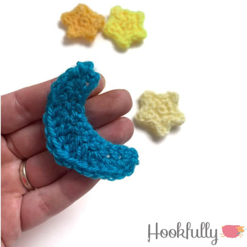 Moon and star appliqués