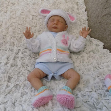 Premature baby bunny cardi set