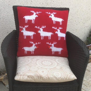 Christmas Reindeer Cushion
