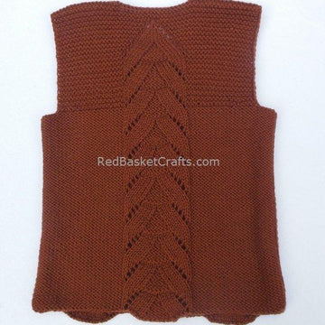 Walnut Leaf Vest - Elegant Top