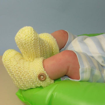 Easy Baby Stripey One Button Booties