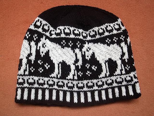 White horse beanie