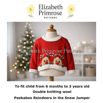 Peekaboo Reindeers in the Snow Jumper P38