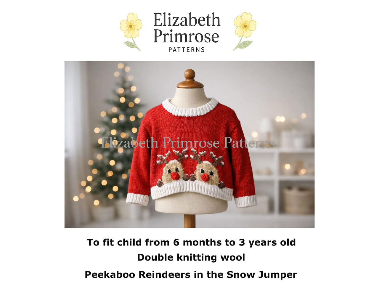 Peekaboo Reindeers in the Snow Jumper P38