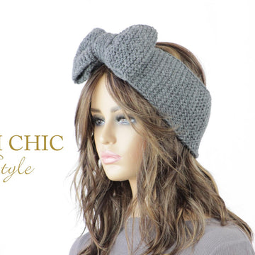 Ariana Knit Bow Headband #817