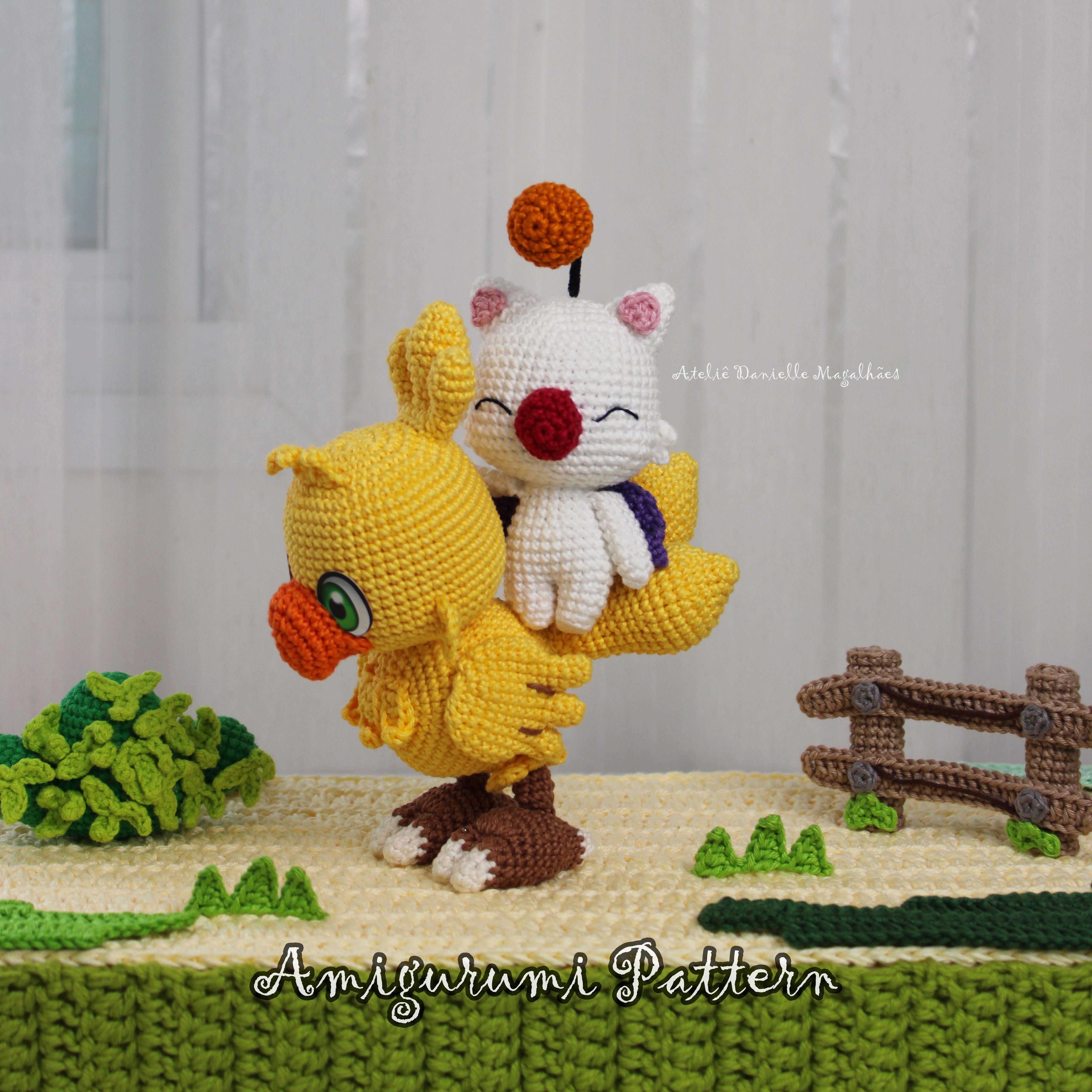 Chocobo & Moogle - Chibi Crochet Pattern Set Bundle