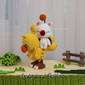 Chocobo & Moogle - Chibi Crochet Pattern Set Bundle