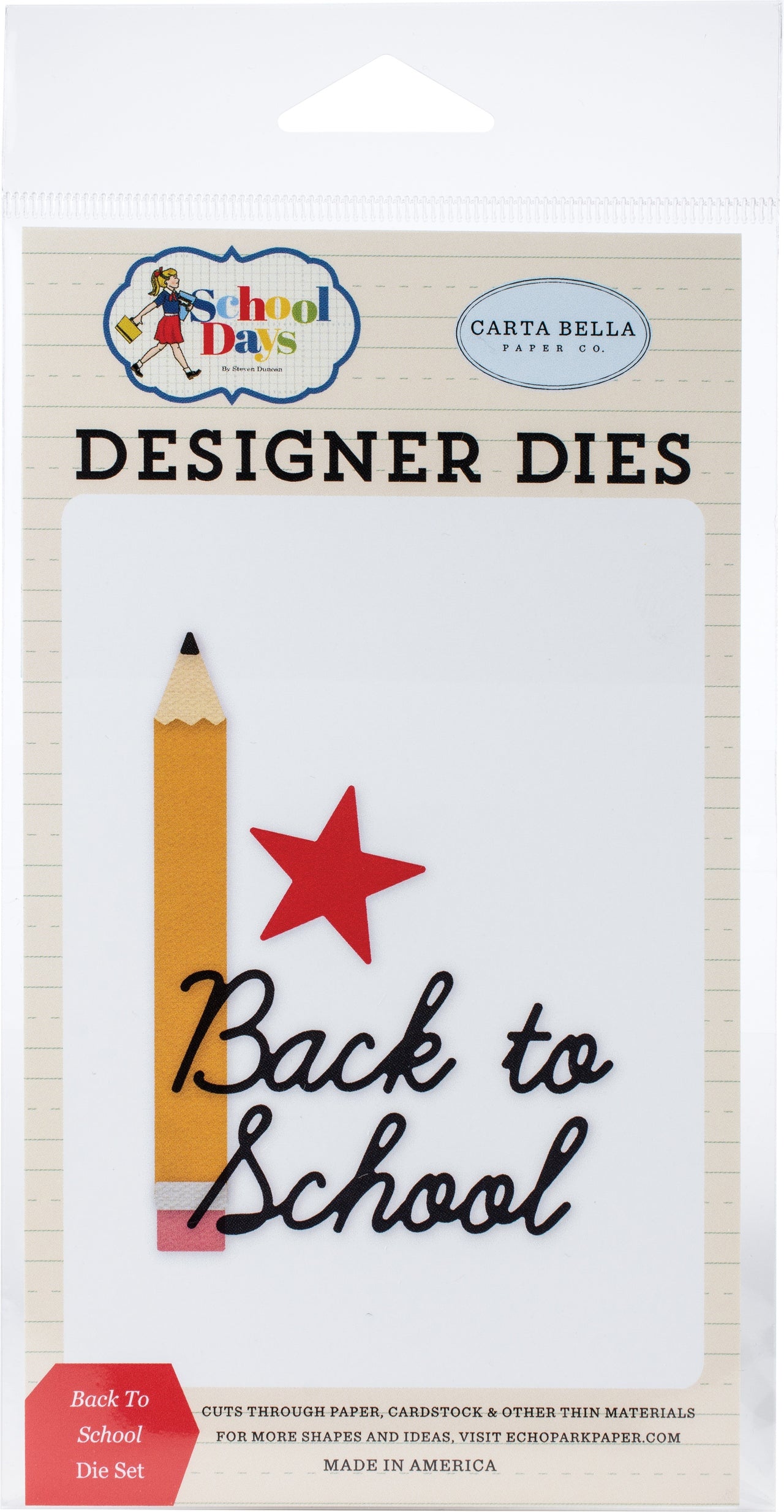 Echo Park Paper Carte Bella Dies - Back To School, School Days