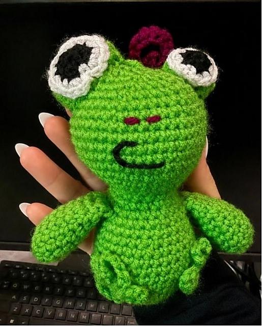 Jim the CrayZcrochet Frog