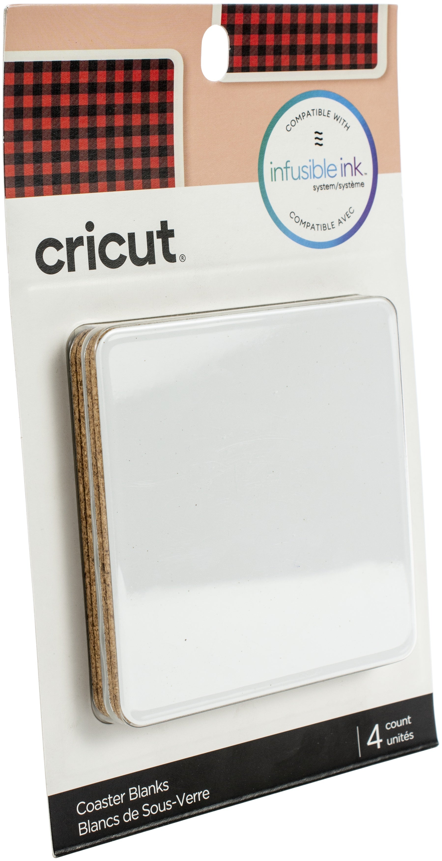 Cricut Blank Coaster 3.75"X3.75" 4/Pkg - Square