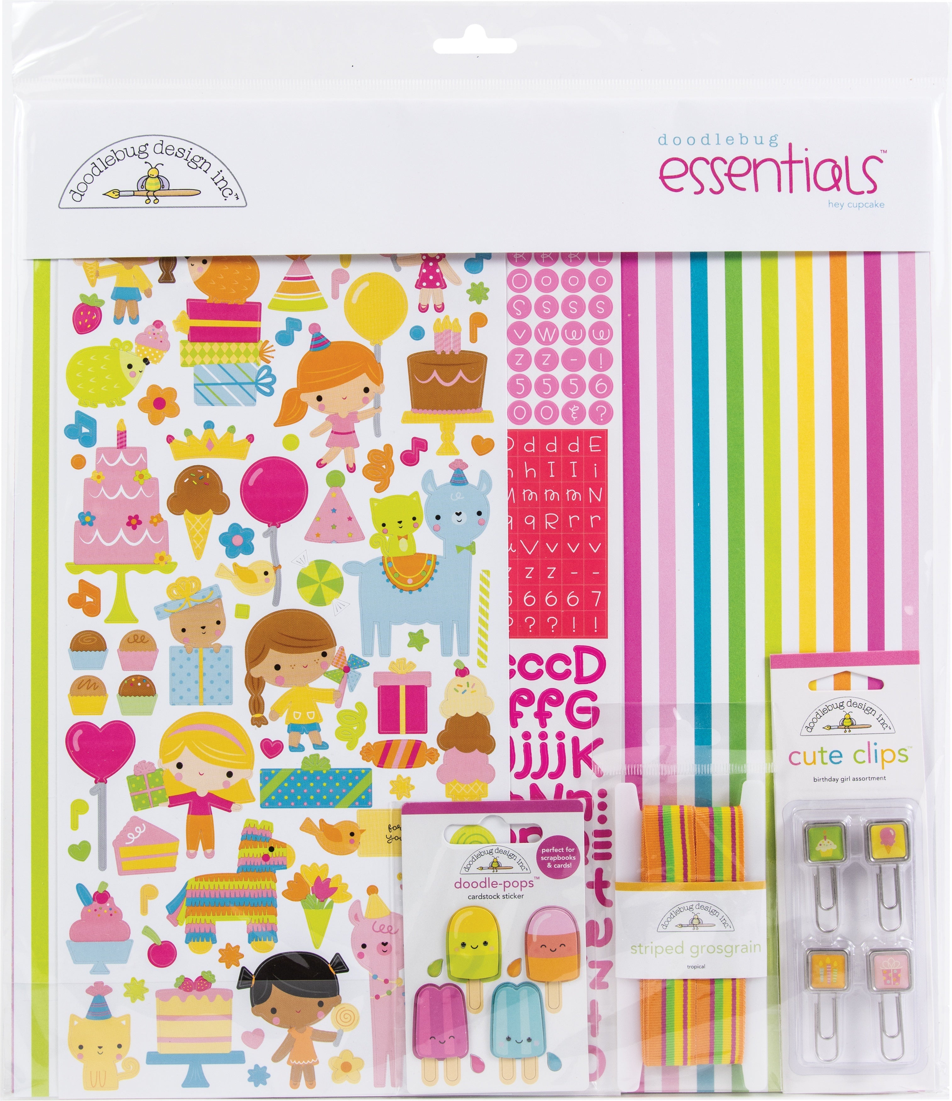 Doodlebug Essentials Page Kit 12"X12" - Hey Cupcake