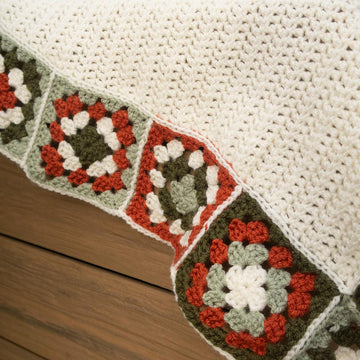 Granny Square Border Blanket