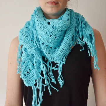 Sandy Fringed Shawlette