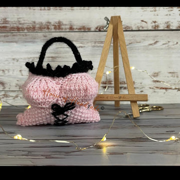 Basque Handbag Chocolate Orange Cover Knitting Pattern