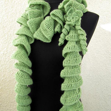 Crochet Ruffle Scarf