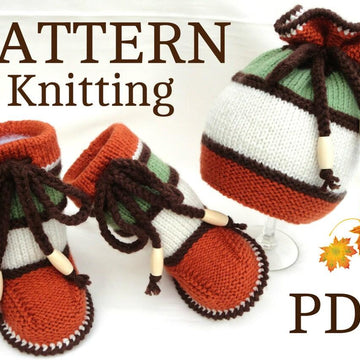 Knitting PATTERN Baby Hat and Booties Baby Boy Baby Girl