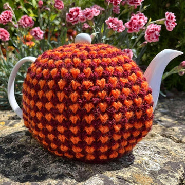 Retro Tweed 4 Cup Teapot Cosy Knitting Pattern